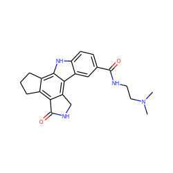 CN(C)CCNC(=O)c1ccc2[nH]c3c4c(c5c(c3c2c1)CNC5=O)CCC4 ZINC000028569700