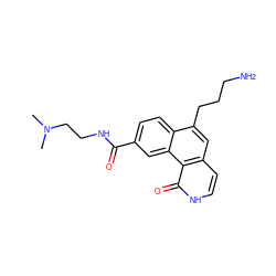 CN(C)CCNC(=O)c1ccc2c(CCCN)cc3cc[nH]c(=O)c3c2c1 ZINC000028955884