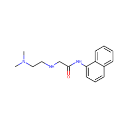 CN(C)CCNCC(=O)Nc1cccc2ccccc12 ZINC000169325822