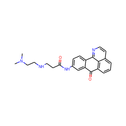 CN(C)CCNCCC(=O)Nc1ccc2c(c1)C(=O)c1cccc3ccnc-2c13 ZINC000028902739