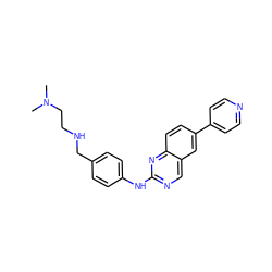 CN(C)CCNCc1ccc(Nc2ncc3cc(-c4ccncc4)ccc3n2)cc1 ZINC000095589010