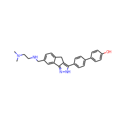 CN(C)CCNCc1ccc2c(c1)-c1n[nH]c(-c3ccc(-c4ccc(O)cc4)cc3)c1C2 ZINC000028822278