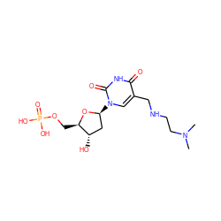 CN(C)CCNCc1cn([C@H]2C[C@H](O)[C@@H](COP(=O)(O)O)O2)c(=O)[nH]c1=O ZINC000169322270