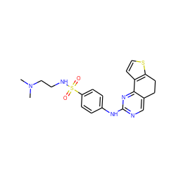 CN(C)CCNS(=O)(=O)c1ccc(Nc2ncc3c(n2)-c2ccsc2CC3)cc1 ZINC000049051628