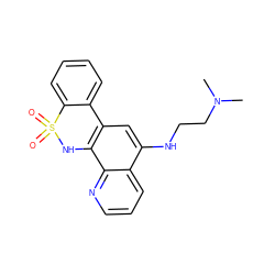 CN(C)CCNc1cc2c(c3ncccc13)NS(=O)(=O)c1ccccc1-2 ZINC000205628522