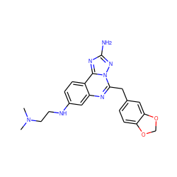 CN(C)CCNc1ccc2c(c1)nc(Cc1ccc3c(c1)OCO3)n1nc(N)nc21 ZINC000145001949