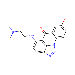 CN(C)CCNc1ccc2nnn3c4ccc(O)cc4c(=O)c1c23 ZINC000005140451