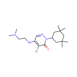 CN(C)CCNc1cnn(C2CC(C)(C)CC(C)(C)C2)c(=O)c1Br ZINC000118633873