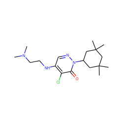 CN(C)CCNc1cnn(C2CC(C)(C)CC(C)(C)C2)c(=O)c1Cl ZINC000118635280