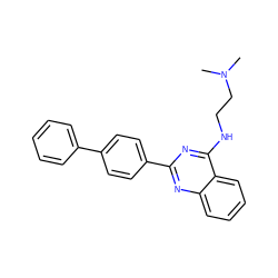 CN(C)CCNc1nc(-c2ccc(-c3ccccc3)cc2)nc2ccccc12 ZINC000040936827