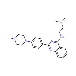 CN(C)CCNc1nc(-c2ccc(N3CCN(C)CC3)cc2)nc2ccccc12 ZINC000040848310