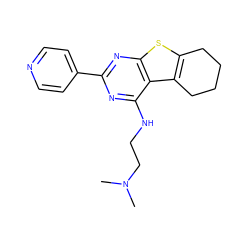 CN(C)CCNc1nc(-c2ccncc2)nc2sc3c(c12)CCCC3 ZINC000205886875