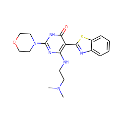 CN(C)CCNc1nc(N2CCOCC2)[nH]c(=O)c1-c1nc2ccccc2s1 ZINC001772636740