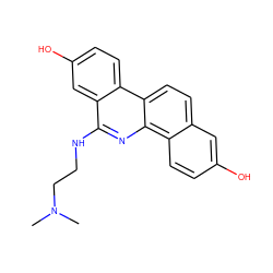 CN(C)CCNc1nc2c3ccc(O)cc3ccc2c2ccc(O)cc12 ZINC000013600444