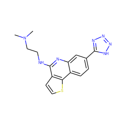 CN(C)CCNc1nc2cc(-c3nnn[nH]3)ccc2c2sccc12 ZINC000167708100