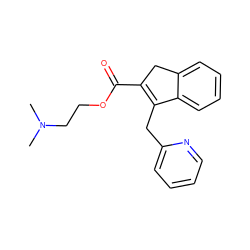 CN(C)CCOC(=O)C1=C(Cc2ccccn2)c2ccccc2C1 ZINC000013493502