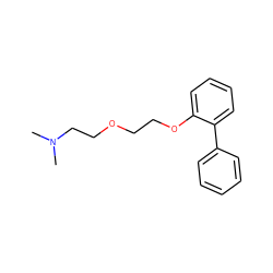 CN(C)CCOCCOc1ccccc1-c1ccccc1 ZINC000002825338