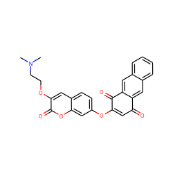 CN(C)CCOc1cc2ccc(OC3=CC(=O)c4cc5ccccc5cc4C3=O)cc2oc1=O ZINC000473119242