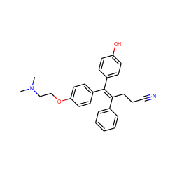 CN(C)CCOc1ccc(/C(=C(/CCC#N)c2ccccc2)c2ccc(O)cc2)cc1 ZINC000014978648