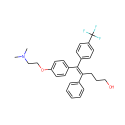 CN(C)CCOc1ccc(/C(=C(/CCCO)c2ccccc2)c2ccc(C(F)(F)F)cc2)cc1 ZINC001772575382