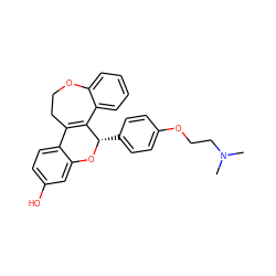 CN(C)CCOc1ccc([C@@H]2Oc3cc(O)ccc3C3=C2c2ccccc2OCC3)cc1 ZINC000049049098