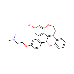 CN(C)CCOc1ccc([C@@H]2Oc3ccccc3C3=C2c2ccc(O)cc2OCC3)cc1 ZINC000049089690