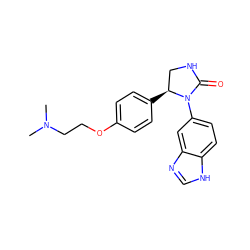 CN(C)CCOc1ccc([C@H]2CNC(=O)N2c2ccc3[nH]cnc3c2)cc1 ZINC000116194728