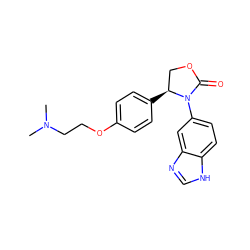 CN(C)CCOc1ccc([C@H]2COC(=O)N2c2ccc3[nH]cnc3c2)cc1 ZINC000116192939