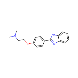 CN(C)CCOc1ccc(-c2nc3ccccc3[nH]2)cc1 ZINC000096282678