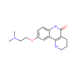 CN(C)CCOc1ccc2[nH]c(=O)c3c(c2c1)NCCC3 ZINC000118733595