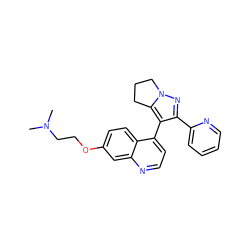 CN(C)CCOc1ccc2c(-c3c(-c4ccccn4)nn4c3CCC4)ccnc2c1 ZINC000001486053