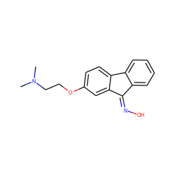 CN(C)CCOc1ccc2c(c1)/C(=N/O)c1ccccc1-2 ZINC000026579475