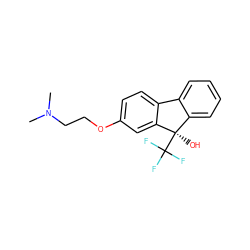 CN(C)CCOc1ccc2c(c1)[C@](O)(C(F)(F)F)c1ccccc1-2 ZINC000144801895