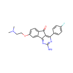 CN(C)CCOc1ccc2c(c1)-c1nc(N)nc(-c3ccc(F)cc3)c1C2=O ZINC000049111968