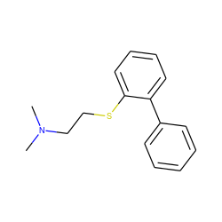 CN(C)CCSc1ccccc1-c1ccccc1 ZINC000045387798