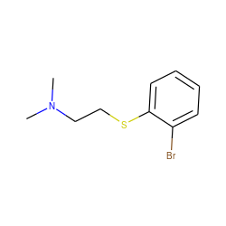 CN(C)CCSc1ccccc1Br ZINC000045393968