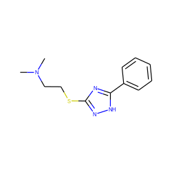 CN(C)CCSc1n[nH]c(-c2ccccc2)n1 ZINC000013589369