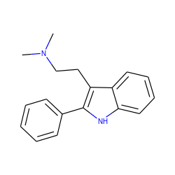 CN(C)CCc1c(-c2ccccc2)[nH]c2ccccc12 ZINC000000007578