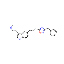 CN(C)CCc1c[nH]c2ccc(CCCc3nc(Cc4ccccc4)no3)cc12 ZINC000013827491