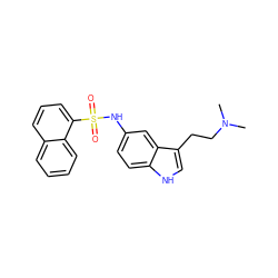 CN(C)CCc1c[nH]c2ccc(NS(=O)(=O)c3cccc4ccccc34)cc12 ZINC000013611720