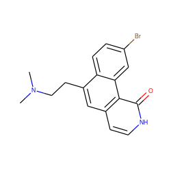 CN(C)CCc1cc2cc[nH]c(=O)c2c2cc(Br)ccc12 ZINC000028955841