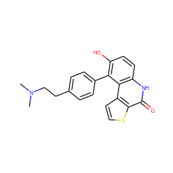 CN(C)CCc1ccc(-c2c(O)ccc3[nH]c(=O)c4sccc4c23)cc1 ZINC000164901776