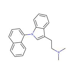 CN(C)CCc1cn(-c2cccc3ccccc23)c2ccccc12 ZINC000103265558