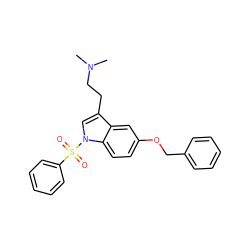 CN(C)CCc1cn(S(=O)(=O)c2ccccc2)c2ccc(OCc3ccccc3)cc12 ZINC000013864760