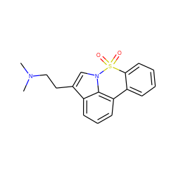 CN(C)CCc1cn2c3c(cccc13)-c1ccccc1S2(=O)=O ZINC000137423709