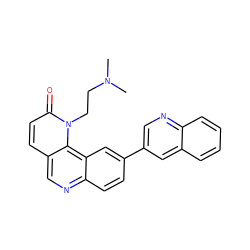 CN(C)CCn1c(=O)ccc2cnc3ccc(-c4cnc5ccccc5c4)cc3c21 ZINC000064549002