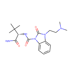 CN(C)CCn1c(=O)n(C(=O)N[C@H](C(N)=O)C(C)(C)C)c2ccccc21 ZINC000040428930