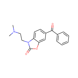 CN(C)CCn1c(=O)oc2cc(C(=O)c3ccccc3)ccc21 ZINC000013779227