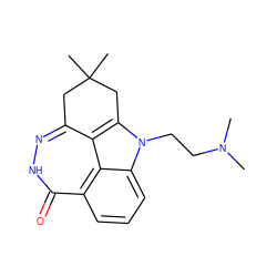 CN(C)CCn1c2c3c(n[nH]c(=O)c4cccc1c34)CC(C)(C)C2 ZINC000150196780