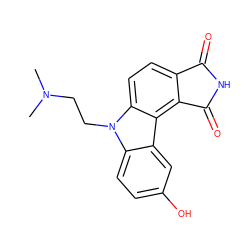 CN(C)CCn1c2ccc(O)cc2c2c3c(ccc21)C(=O)NC3=O ZINC000040421429